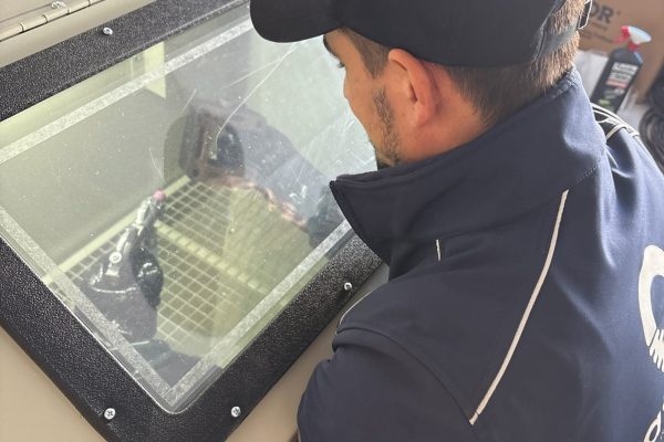 Cabine sablage bateau